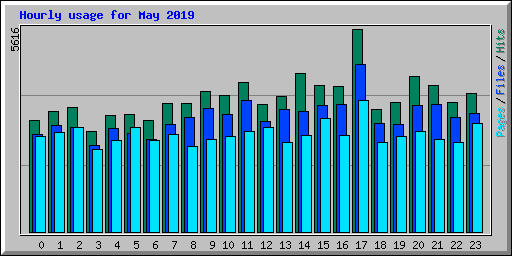 Hourly usage for May 2019