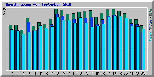 Hourly usage for September 2019