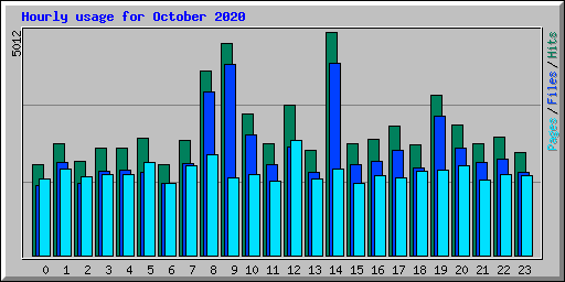 Hourly usage for October 2020