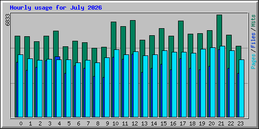 Hourly usage for July 2026