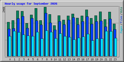 Hourly usage for September 2026