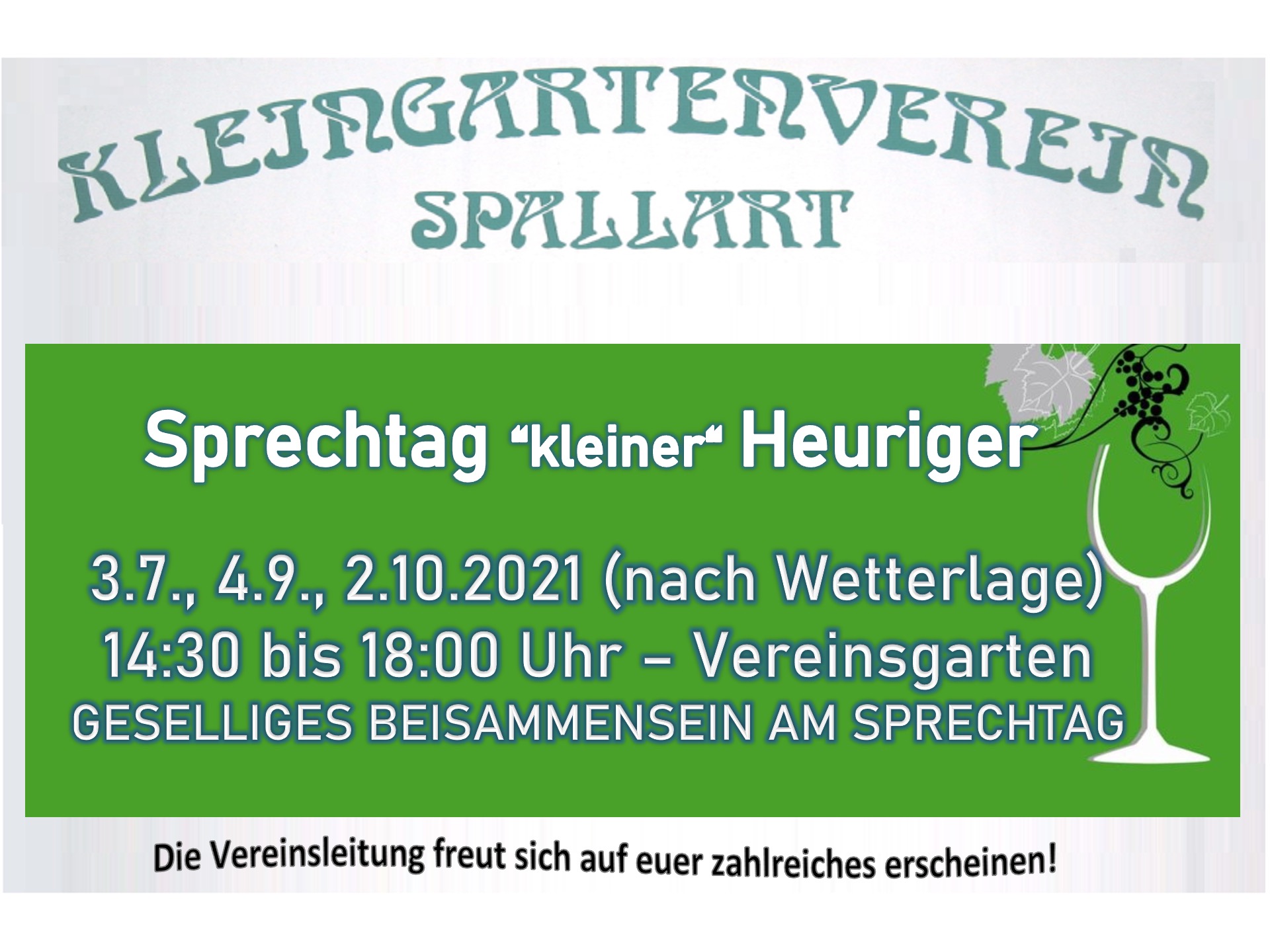 Sprechtag "kleiner" Heuriger